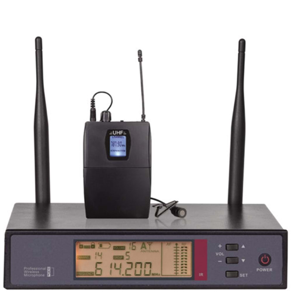 ALFON (ATM-U2001) 1 YAKA UHF 99 KANAL TELSİZ MİKROFON 