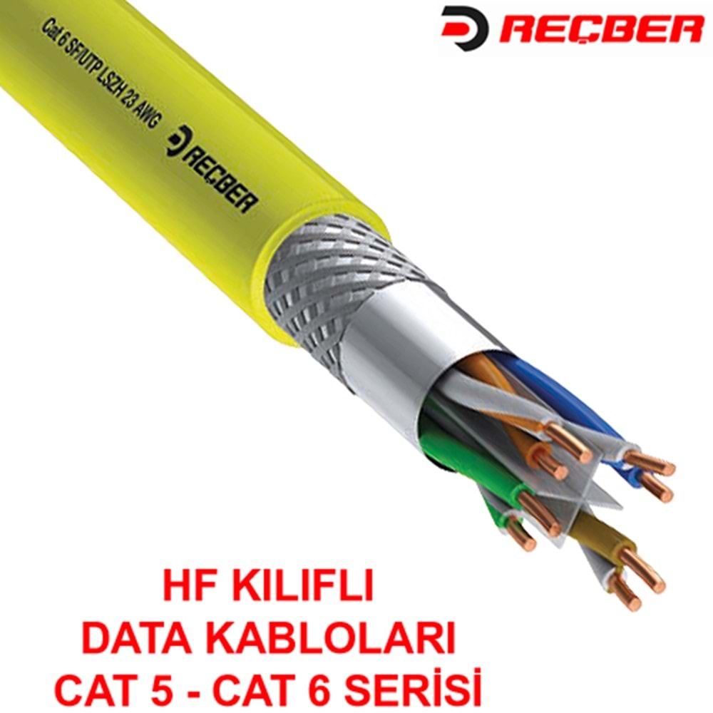 REÇBER (506022) SL400 U23 CAT6 U/UTP 23AWG LSZH SARI KABLO (500MT.)