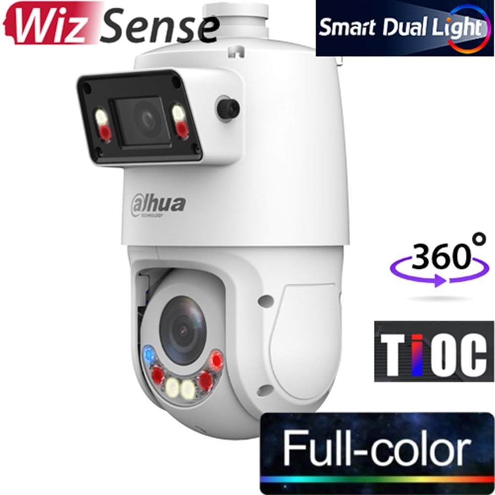 DAHUA (SDT4E425-4F-GB-A-PV1) 4MP+4MP 25X TİOC SMART DUAL LED FULL COLOR PTZ KAMERA 100MT