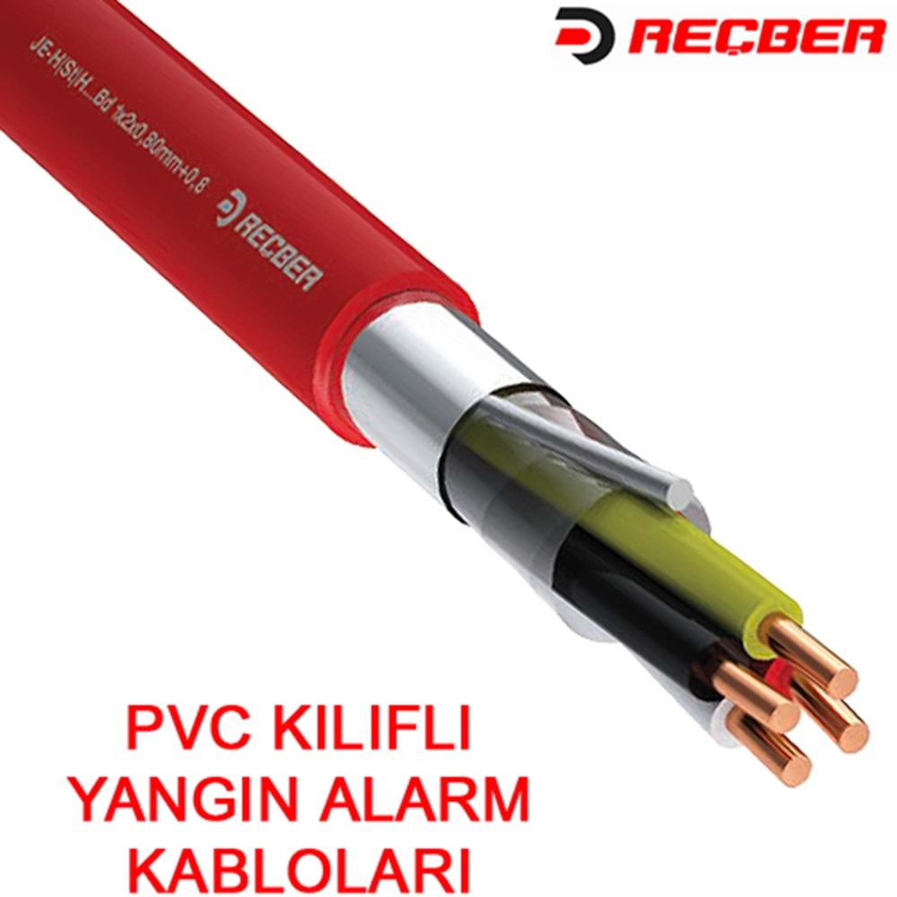 REÇBER (109069-500) 1*2*0.8 MM+0.40 MM JY(ST)Y PVC YANGIN ALARM KABLOSU (500MT.) 
