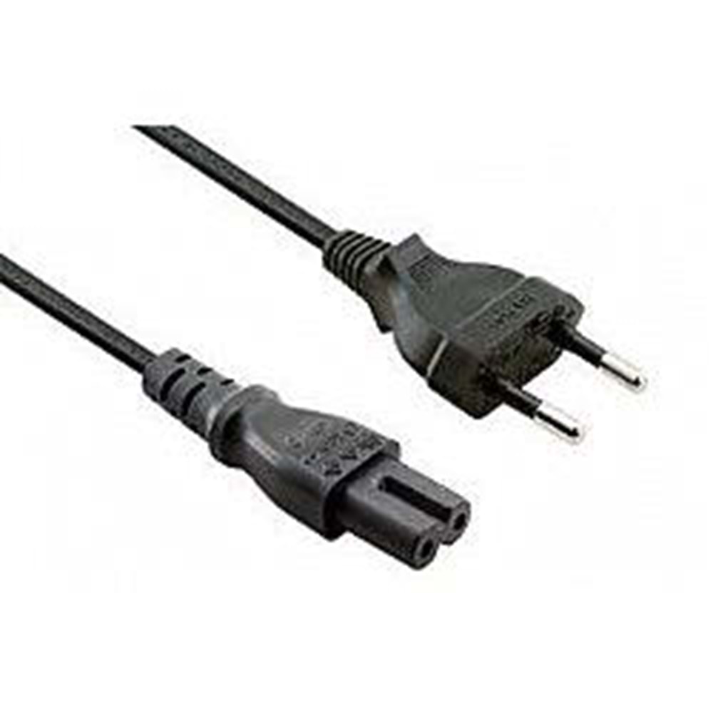 FREELINK (E3420) 1MT. POWER KABLO ÇİFT OLUK FİŞ HO3VVH2F 0.75/2BK 2.5A/250V 