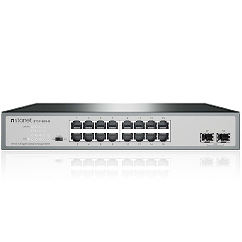 STONET (ST3118GS-D) 16 PORT 10/100/1000 2XSFP SWITCH 