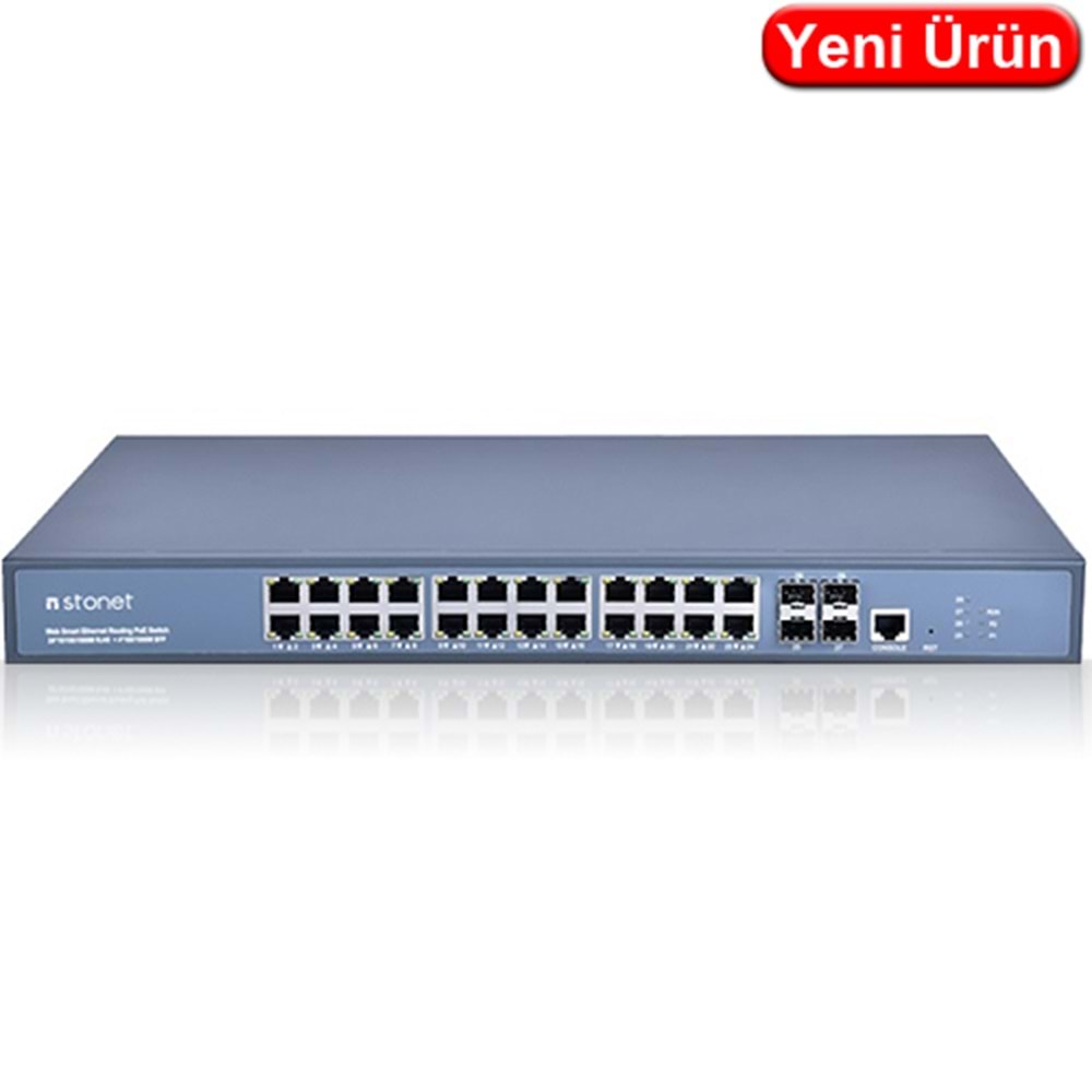 STONET (SC-532404MU) 24 PORT 10/100/1000 L3 YÖNETİLEBİLİR RACH MONTAJ SWITCH 