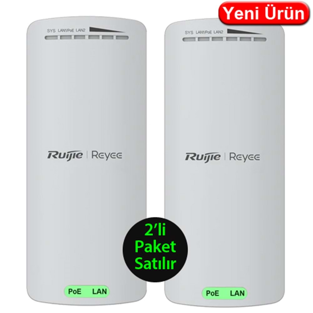 RUIJIE (RG-EST100-E) 300MHZ 2x2MIMO 8DBI 2.4GHz OUTDOOR 2 Lİ PAKET ACCESS POINT