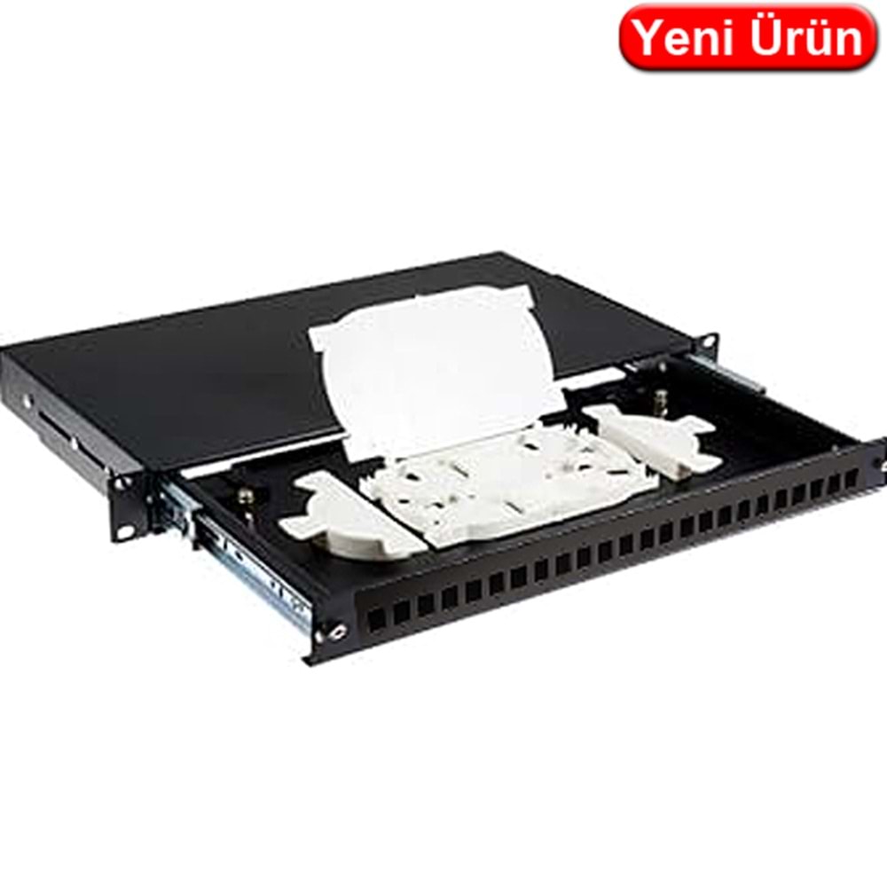 SOPTO (SPDF-I24SCT-RMA) F/O SC SIMPLEX/LC DUBLEX 24 PORT 19 INC FİBER SONLANDIRMA KUTUSU KASET DAHİL
