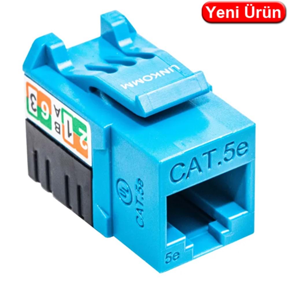 LINKOMM (34917) CAT6A 50U 90 DERECE KEYSTONE JACK (MAVİ)
