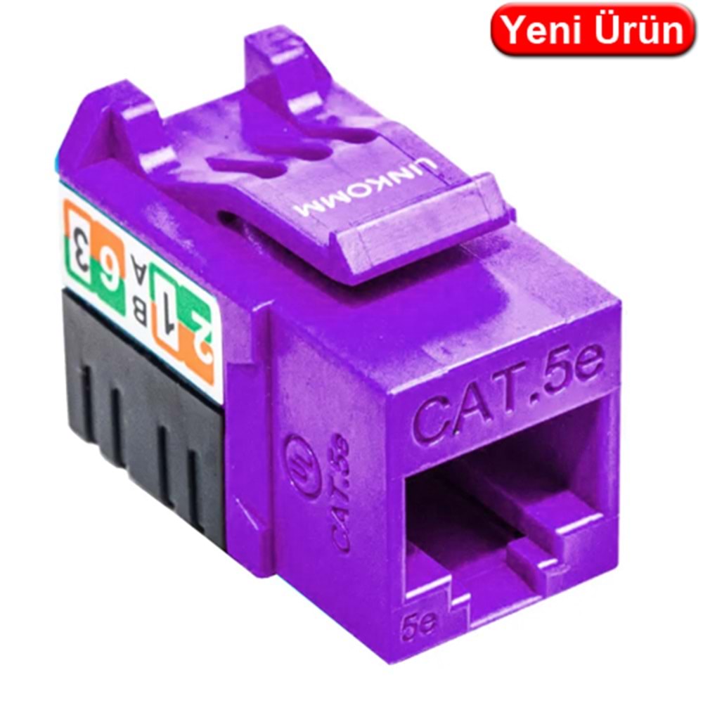 LINKOMM (34918) CAT6A 50U 90 DERECE KEYSTONE JACK (MOR)