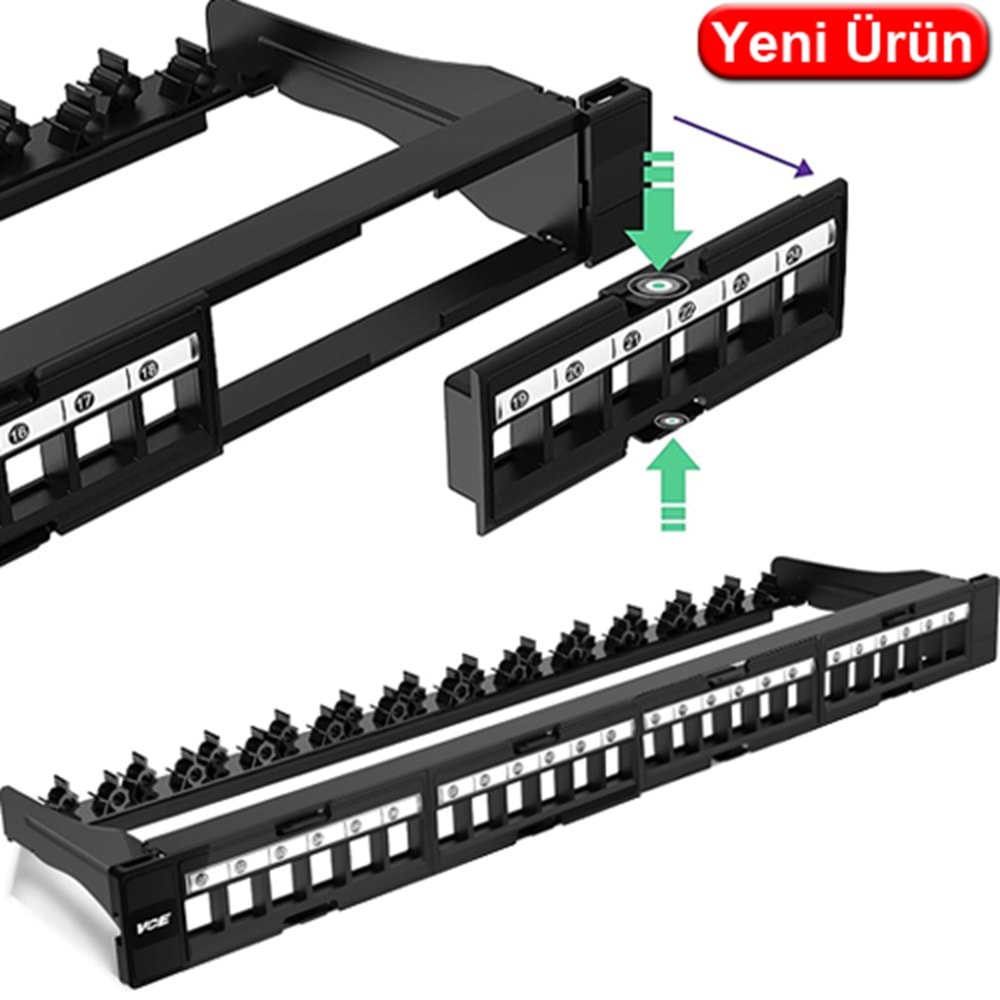LINKOMM (34926) 24 PORT DOLU CAT6 UTP PATCH PANEL 