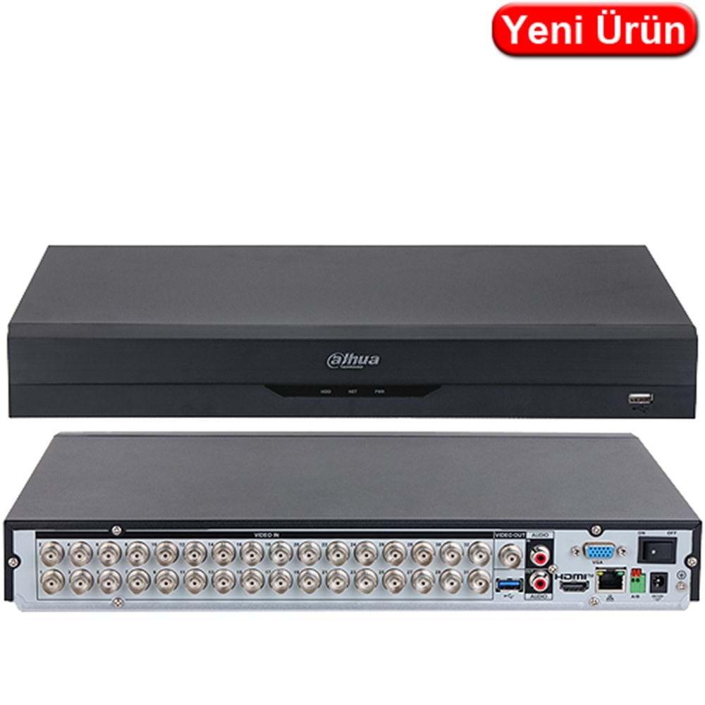 DAHUA (XVR4232AN-5M-I) 32 KANAL 1080P 2x16TB 2MP HDCVI KAM. DESTEKLER 1xHDMI 1xVGA 2xUSB 1xRJ45 XVR 