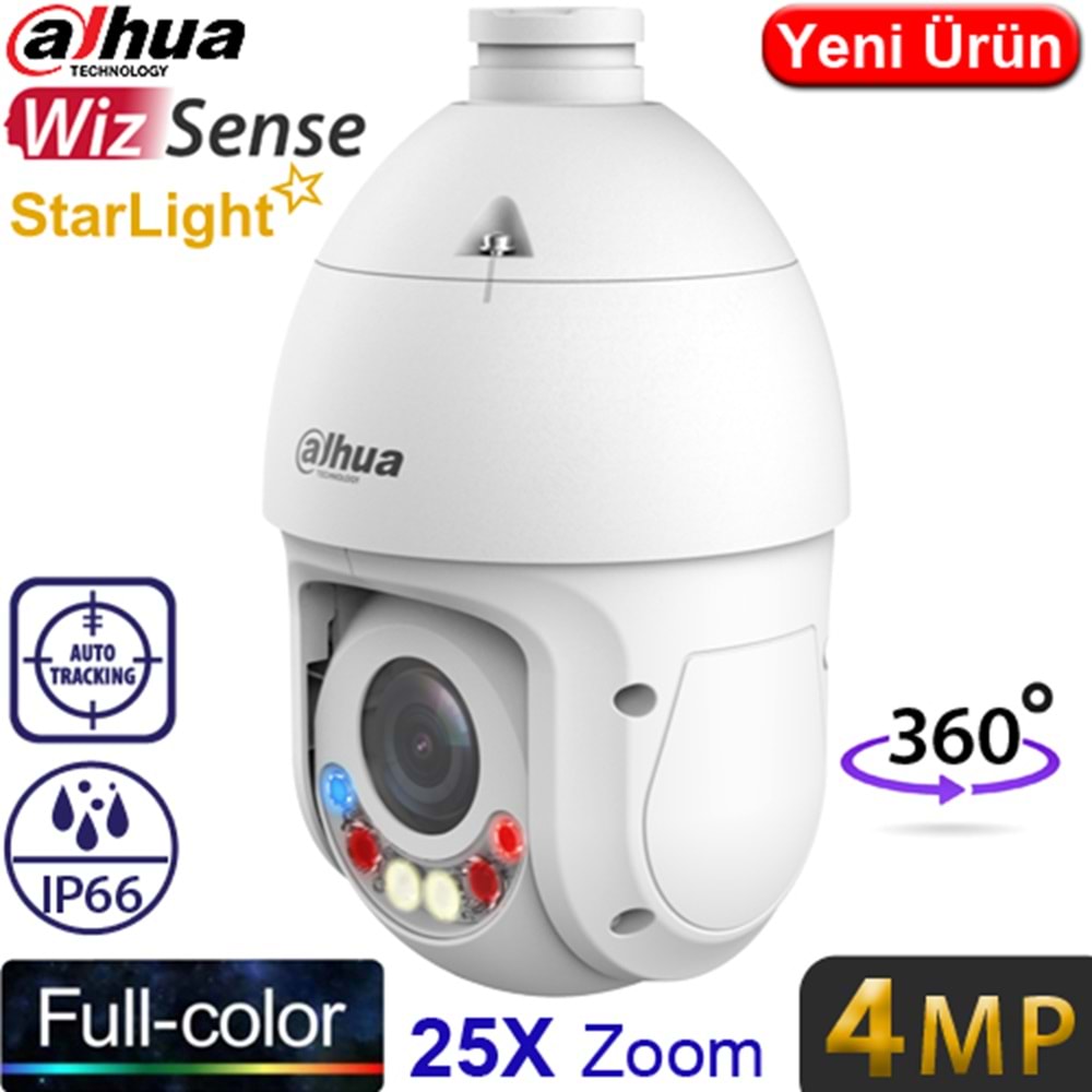 DAHUA (SD4E425GB-HNR-A-PV1) 4MP 25X STARLITE IR WIZSENSE IP66 IP PTZ KAMERA