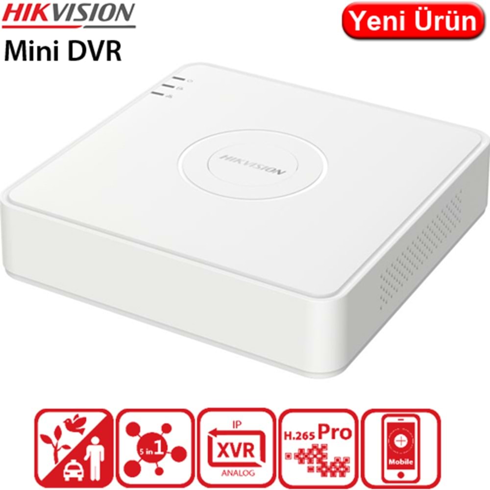 HIKVISION (DS-7104HGHI-M1) 4 KANAL 1080P 1XHDD HD-TVI KAYIT CİHAZI