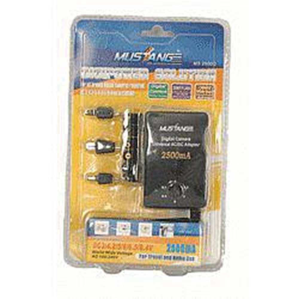 MUSTANG (E5220) 2500 MAH (3-4,2-5-6-6,5-8,4V) DİJİTAL CAMERA AYARLI ADAPTÖR