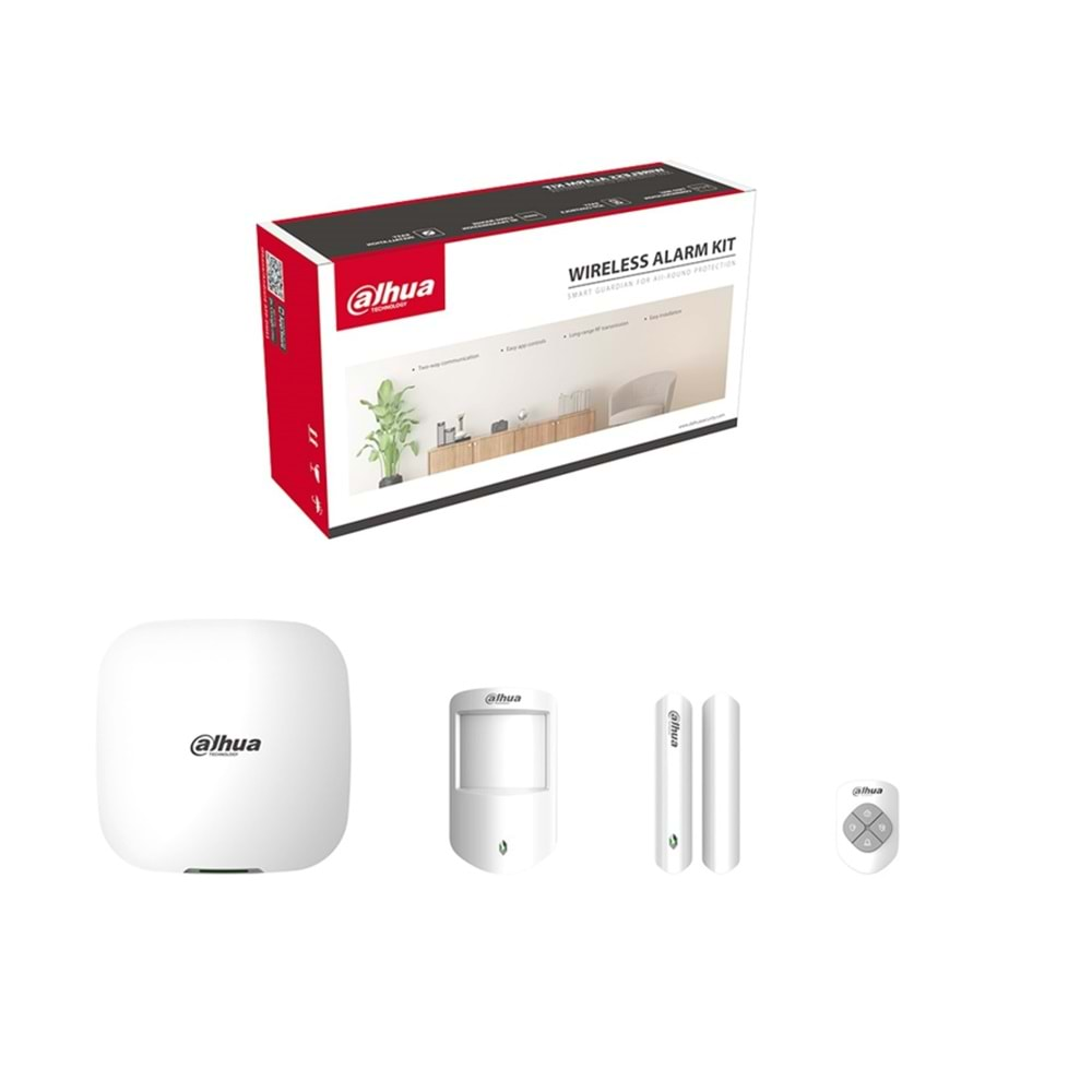 DAHUA ART-ARC3000H-03-W2 KABLOSUZ WİFİ ALARM SETİ (DEDEKTÖR +M.KONTAK+KUMANDA)