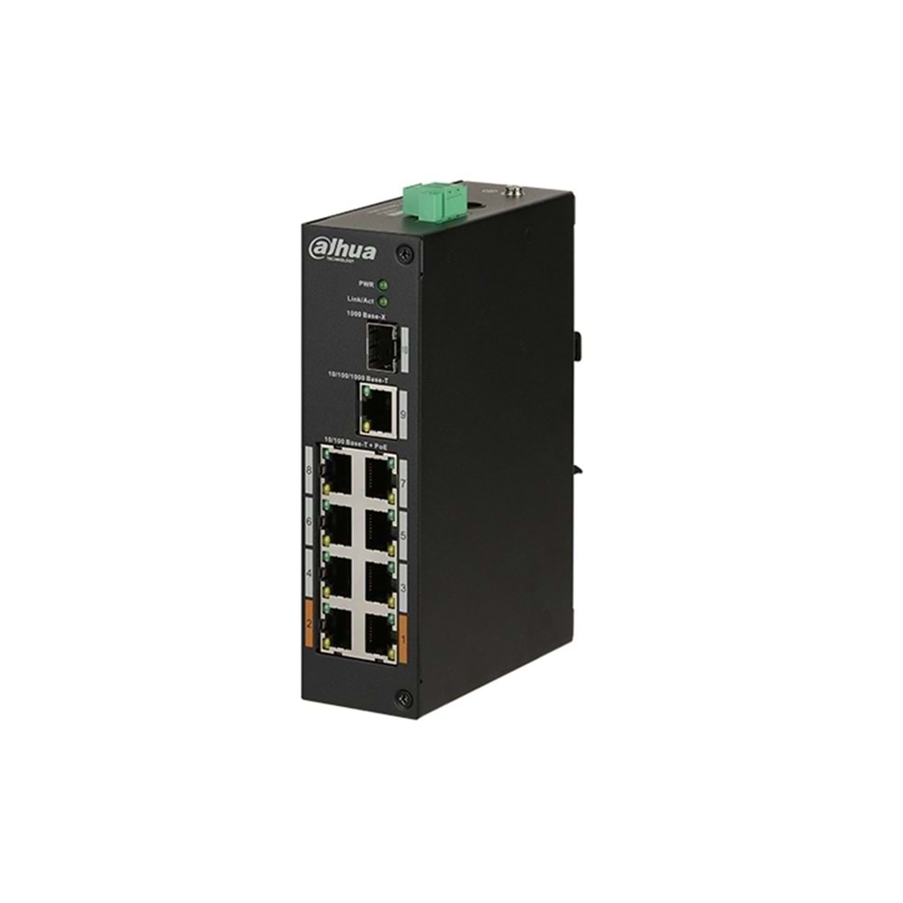 DAHUA DH-PFS3110-8ET-96 8 PORT POE (8FE POE+1GE+1GE SFP,TOPLAM 96W POE)