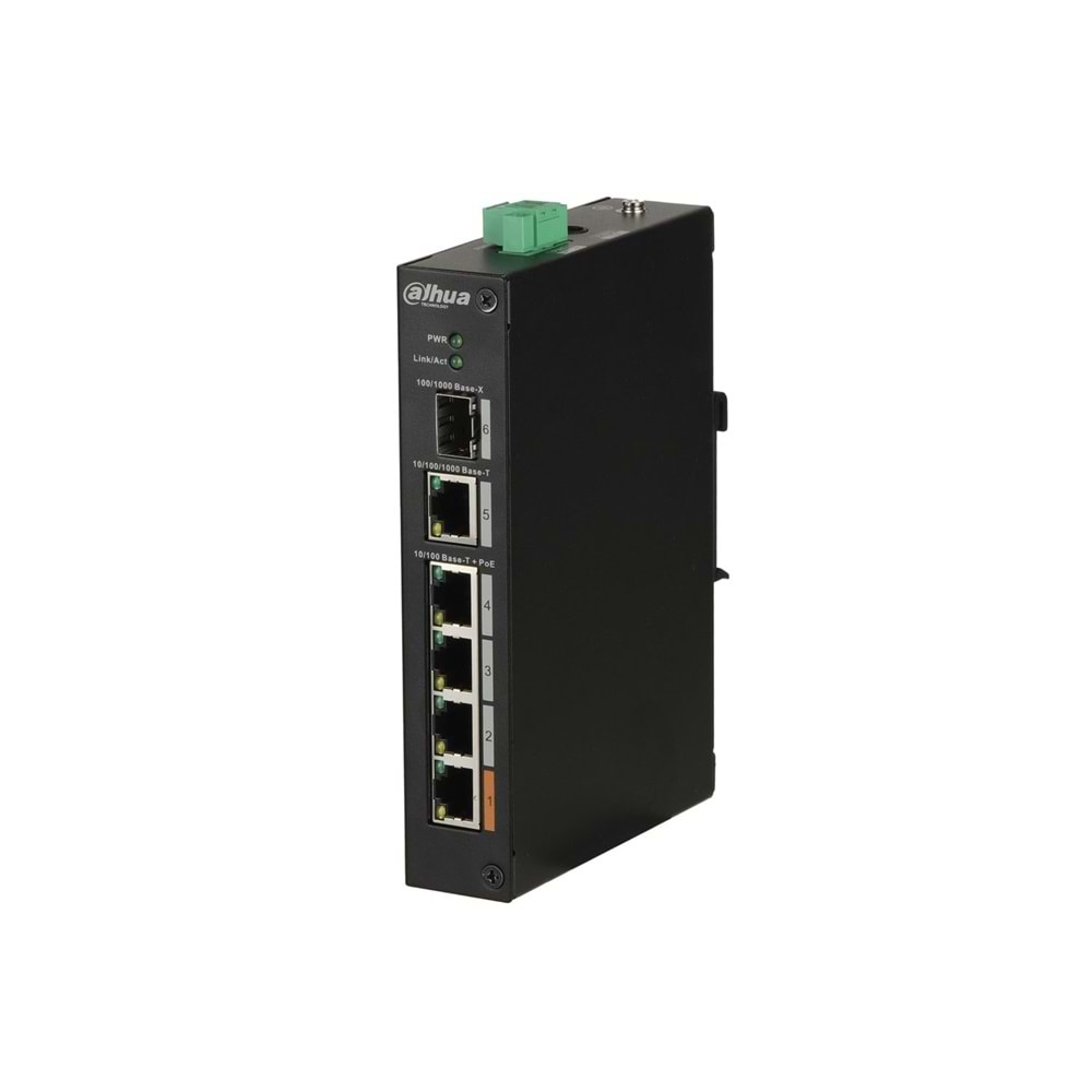 DAHUA PFS3106-4ET-60-V2 4 PORT POE (4FE POE + 1GE+ 1GE SFP, TOPLAM 60W POE) SWİTCH