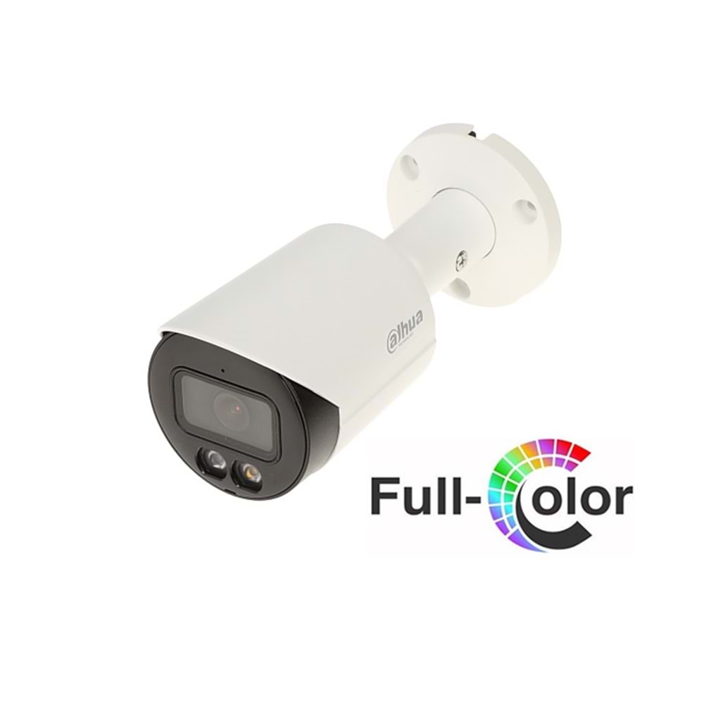 DAHUA IPC-HFW1249S-S-IL-0360B 1/2.8 2MP 3.6MM FULL COLOR IP BULLET KAMERA (Dahili Ses)