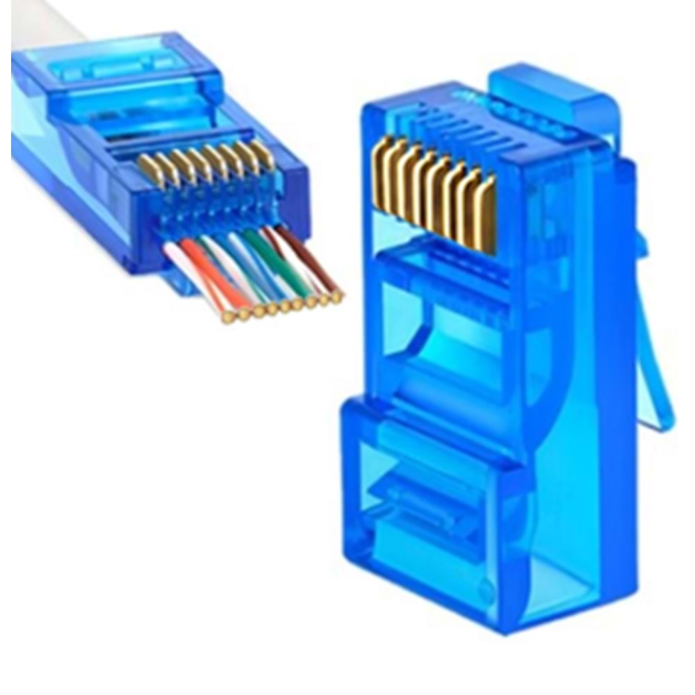 EZ RJ45 KONNEKTÖR (MAVİ) 100 'lü PAKET