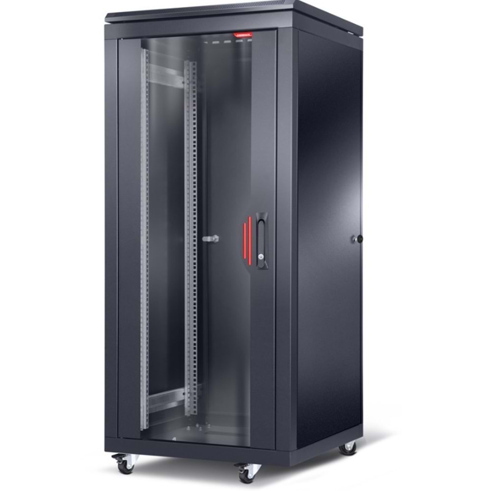 LANDE 42U KABİNET W=600 MM D=800MM SİYAH (TEKERLEK DAHİL)
