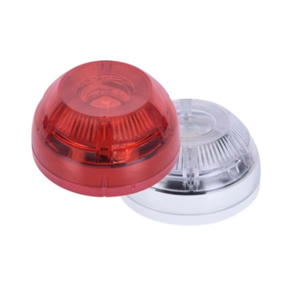 TEKNİM (TFS-1182R) ADRESLİ FLAŞÖRLÜ DAHİLİ İZALATÖRLÜ YANGIN ALARM SİRENİ (KIRMIZI EN54-3/EN 54-23)