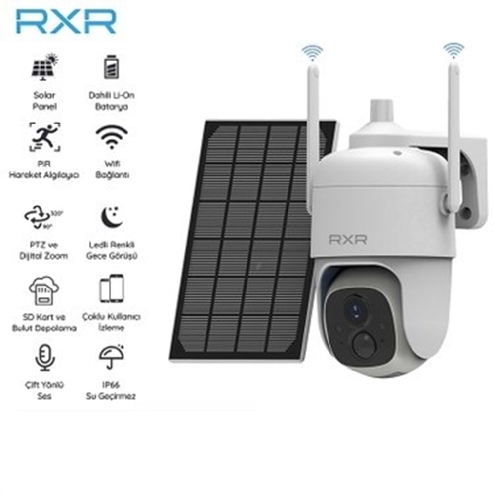 RXR V-BT1S 2 MP WİFİLİ SOLARLI IP KAMERA