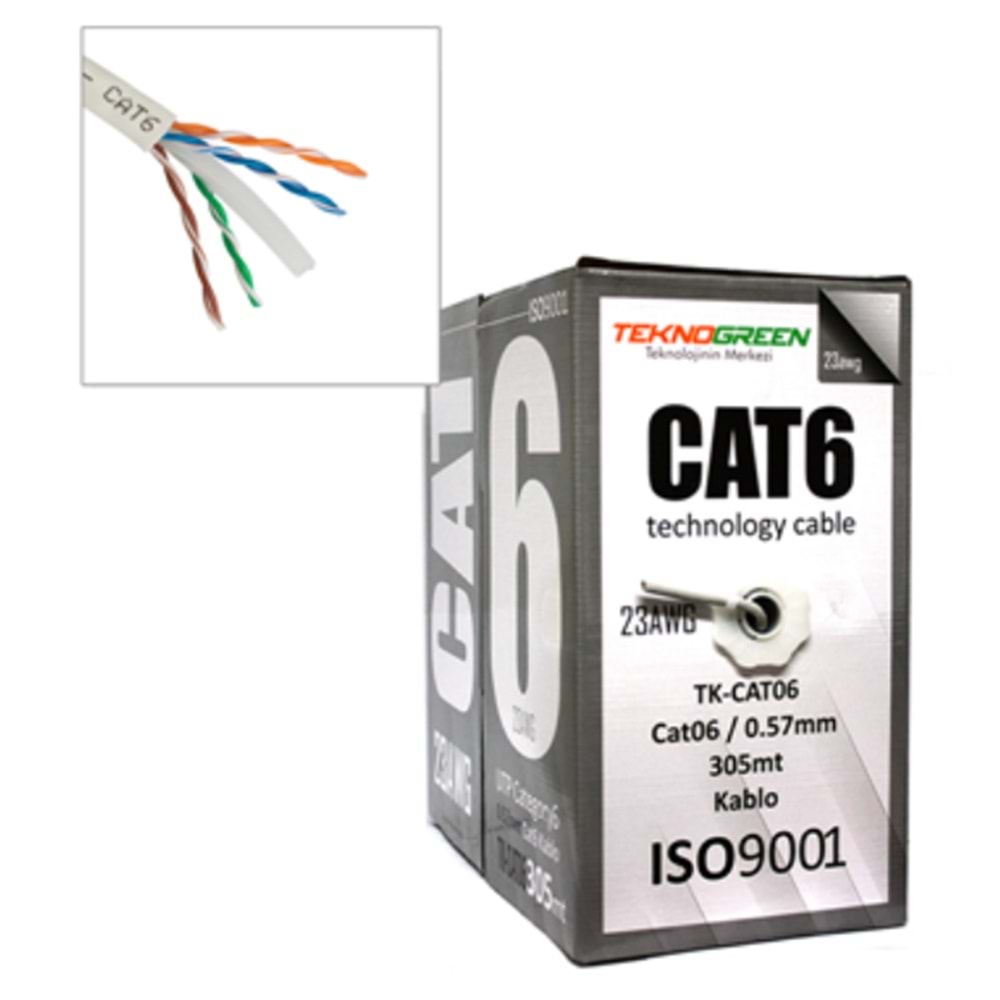 TEKNOGREEN 305 METRE 23 AWG UTP CAT6