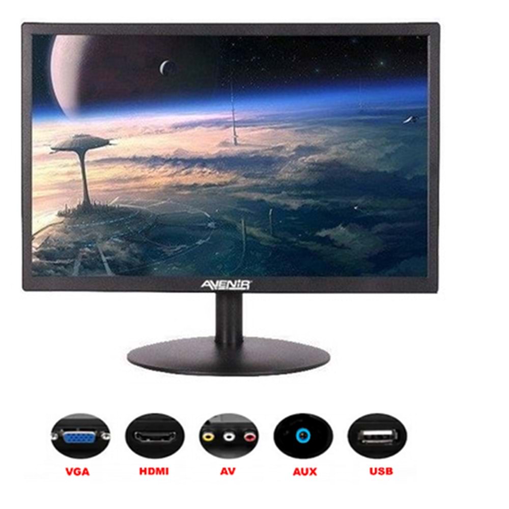 AVENİR AV-M19 19 İNCH HOPÖRLÖRLÜ USB GİRİŞLİ HDMI GİRİŞLİ LED MONİTÖR