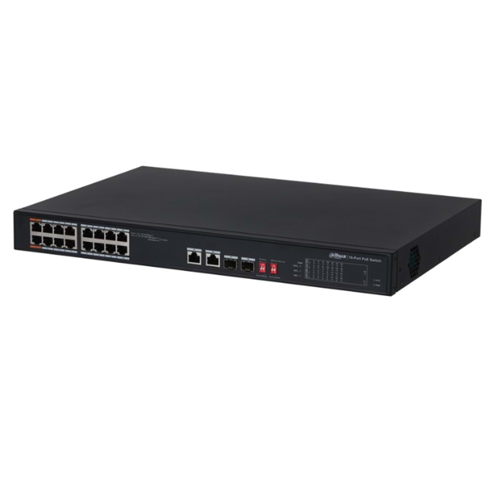DAHUA PFS3218-16ET-135 16 PORT 10/100/1000 POE 2xSFP COMBO SWITCH -135W