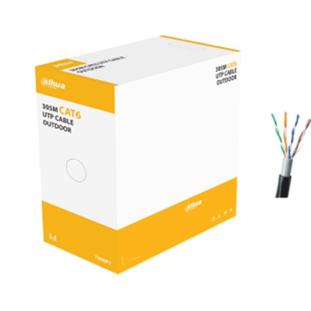 DAHUA PFM920-6UN POLİETİLENLİ (OUTDOOR) SAF BAKIR 23 AWG UTP CAT6 305 METRE