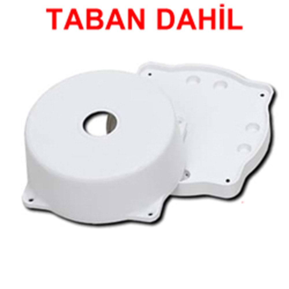 TRK-LINK (TRK-113-T) YUVARLAK DOME KAMERA MONTAJ BUATI BEYAZ (TABAN DAHİL) ÇAP 11CM