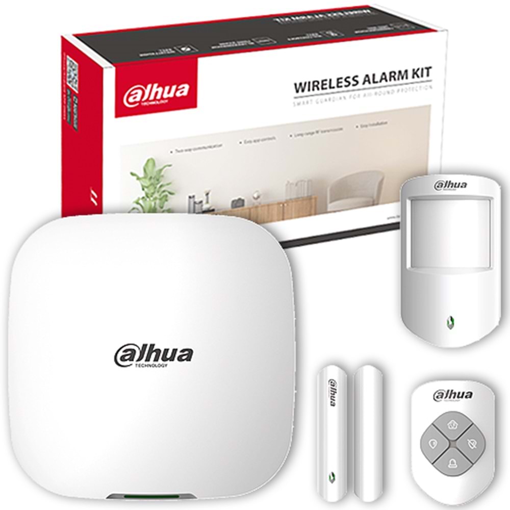 DAHUA (ART-ARC3000H-03-W2) KABLOSUZ WIFI ALARM SETİ (DEDEKTÖR +M.KONTAK+KUMANDA) 