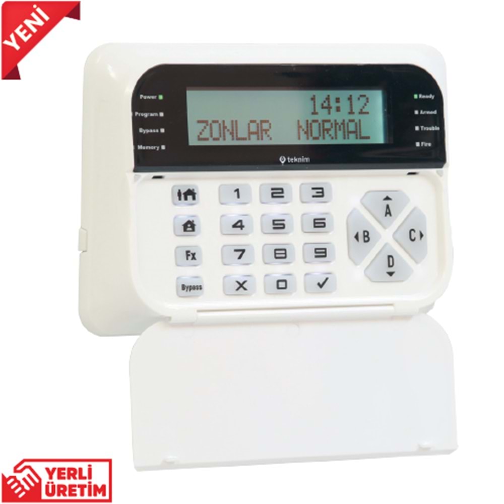TEKNİM (TSK-5710) LCD KEYPAD (TSP SERİRİS TÜM PANELLERE UYUMLUDUR)