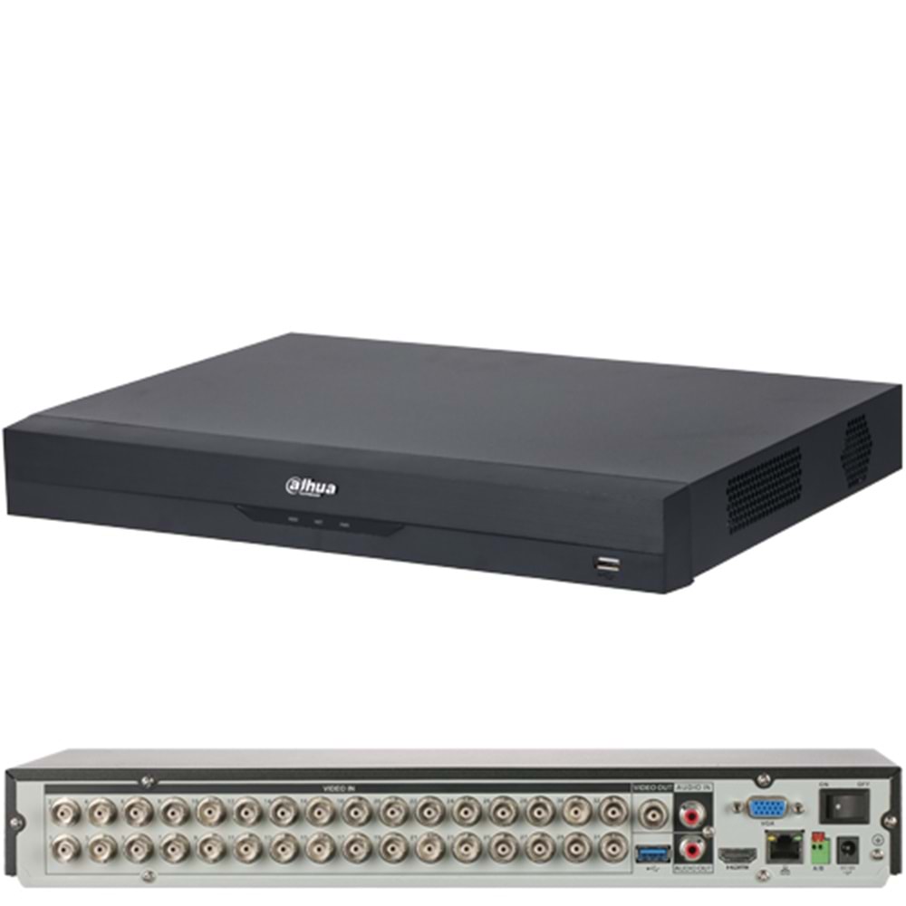 DAHUA (XVR5232AN-I3) 32 KANAL 1080P 2x16TB 5MP HDCV KAM. DESTEKLER 1XHDMI 1XVGA 2XUSB 1XRJ45 XVR