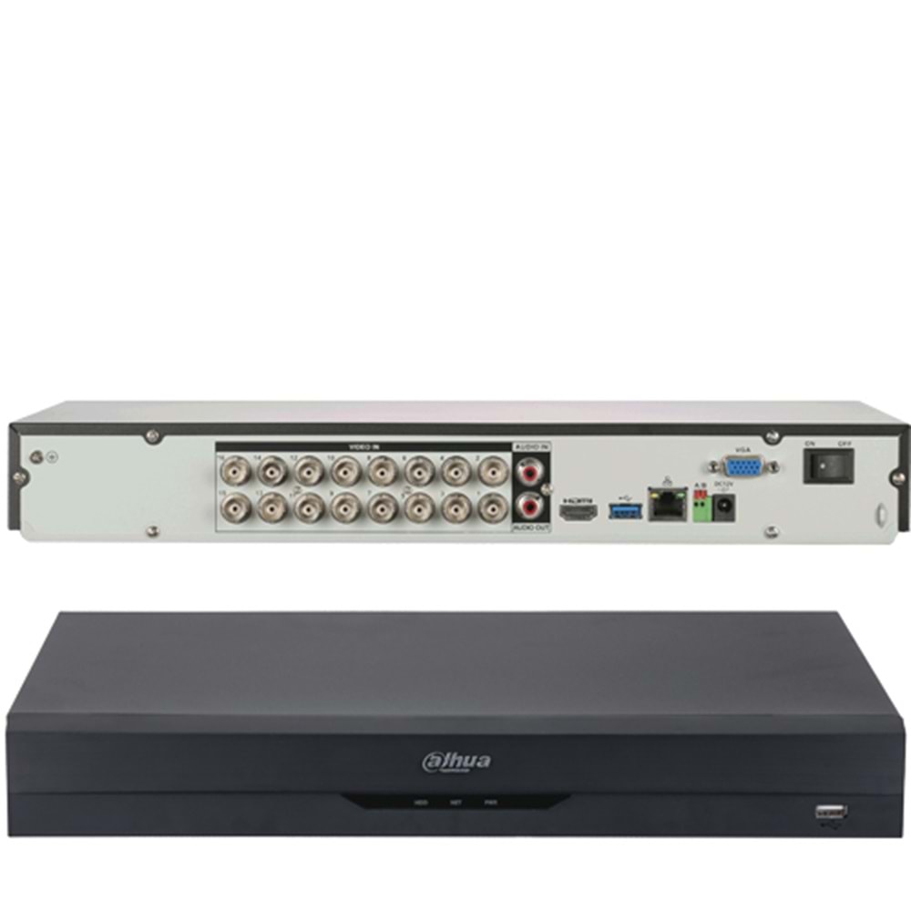 DAHUA (XVR5216AN-I3)16 KANAL 1080P 2x16TB 5MP HDCVI/AHD/TVI/CVBS/IP HDMI,VGA,USB RJ45 H265+XVR KAYIT