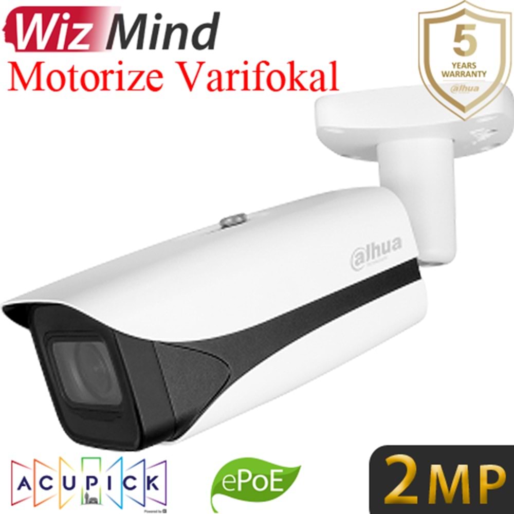 DAHUA (IPC-HFW5241E-ZE) 1/2.8 CMOS 2MP 2.7-13.5MM e-POE AI IR BULLET STARLIGTH KAM.50MT. 