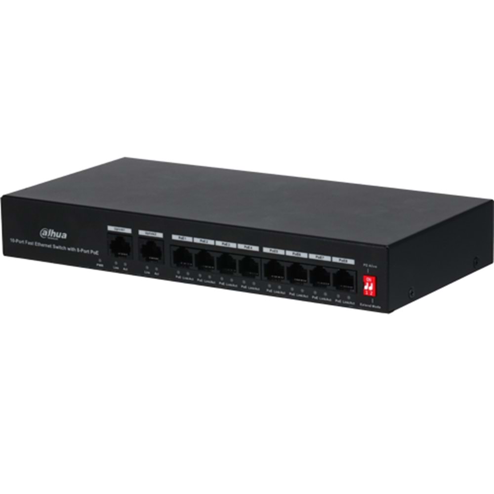 DAHUA (PFS3010-8ET-65) 8 PORT 10/100 65W POE YÖNETILEMEZ SWITCH