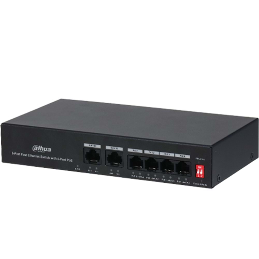 OUTLET DAHUA (PFS3006-4ET-36) 6 PORT 10/100 36W POE YÖNETILEMEZ SWITCH