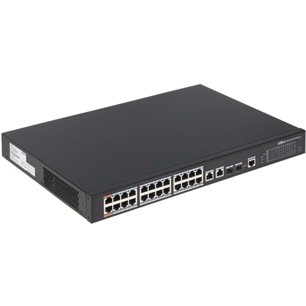 OUTLET DAHUA (PFS4226-24ET-240) 24 PORT 10/100 240W POE +2SFP YÖNETILIR SWITCH