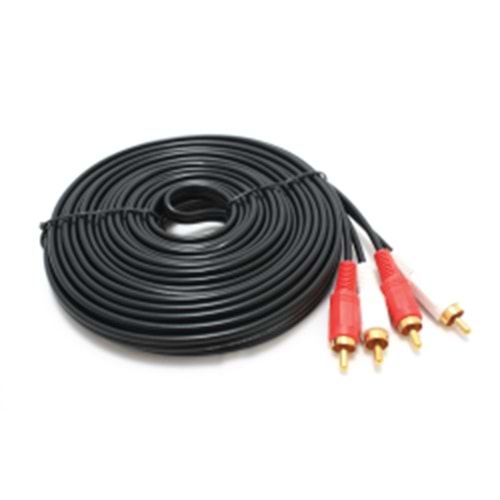 TEKNOGREEN (TKRR-010) 10MT.2RCA+2RCA KABLO (GOLD)