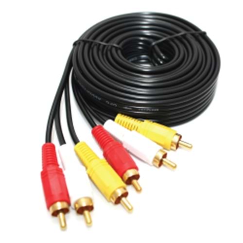TEKNOGREEN (TK3R-010) 10MT.3*RCA/3*RCA KABLO (GOLD)