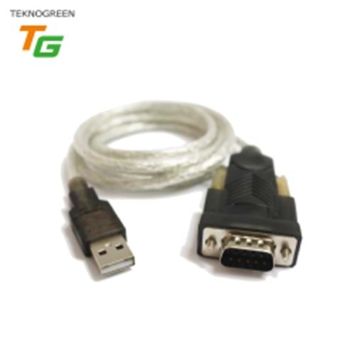 TEKNOGREEN (TKU-232P) USB TO RS232 SİYAH KONNEKTÖR+TRANSFER KABLOSU