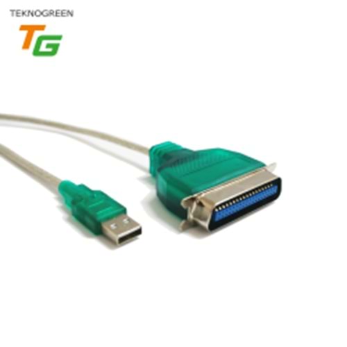 TEKNOGREEN (TKU-036P) USB TO 36P MAVİ KONNEKTÖR+TRANSFER KABLOSU