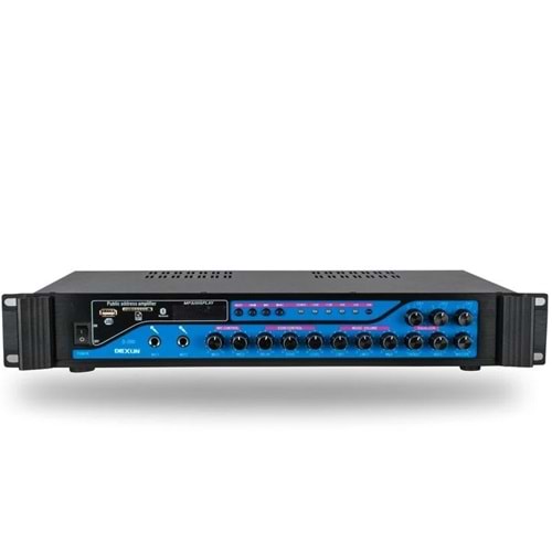 DEXUN (D-200) 200W 100V USB/SD/RCA/BT 2 KANAL 3 BÖLGELİ TRAFOLU STEREO ANFİ
