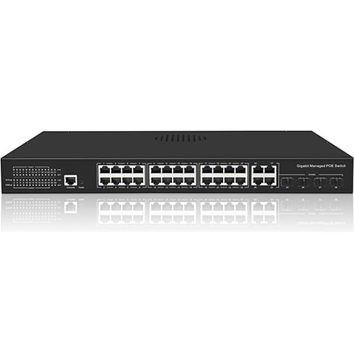 FREELINK (FRL-24MP4S1C-400) 24 PORT 10/100 /1000 POE 4x UPLINK GIGABİT+1xYÖNETİLEBİLİR 400W SWITCH 