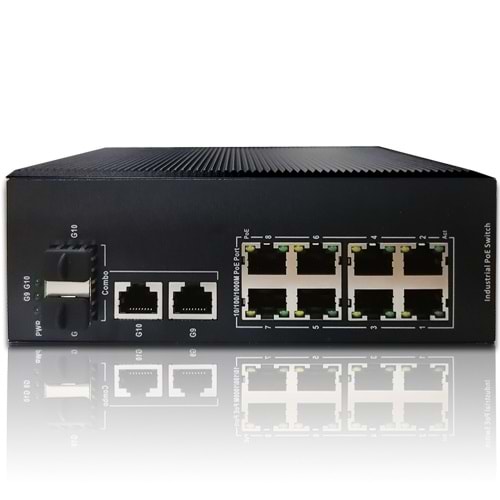 FREELINK (FRL600-AFG-822S) 8 PORT 10/100 /1000 POE 2xSFP+2xUPLINK GIGABIT ENDÜSTRİYEL SWITCH 