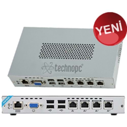 TECHNOPC MİNİ FIREWALL FW26-4F/4G INTEL C.VIEW N2600 4GB 16GB DOM 