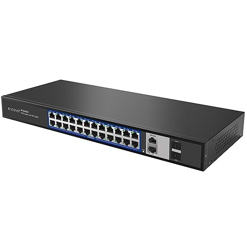 STONET (P124GH) 24 PORT POE 10/100 2 PORT UPLINK 10/100/1000 2xSFP 320W POE SWITCH 