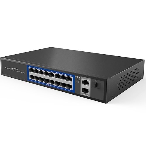 STONET (P116GH) 16 PORT POE 10/100 2 PORT UPLINK 10/100/1000 1xSFP 200W POE SWITCH 