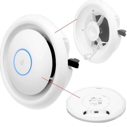 UBNT (UAP-AC-EDU) UNIFI 3x3 MIMO 2.4-5GHZ ANONS HOPARLÖRLÜ INDOOR WIRELESS ACCESS POINT 48V