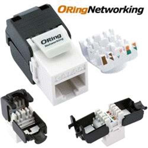 ORING (KJC6AUR) RJ45 (8P/8C) CAT6A UTP DİK KEYSTONE JACK
