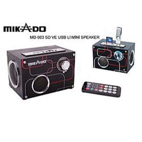 MIKADO (MD-903) IPOD+USB+SD ŞARJ EDİLEBİLİR SPEAKER